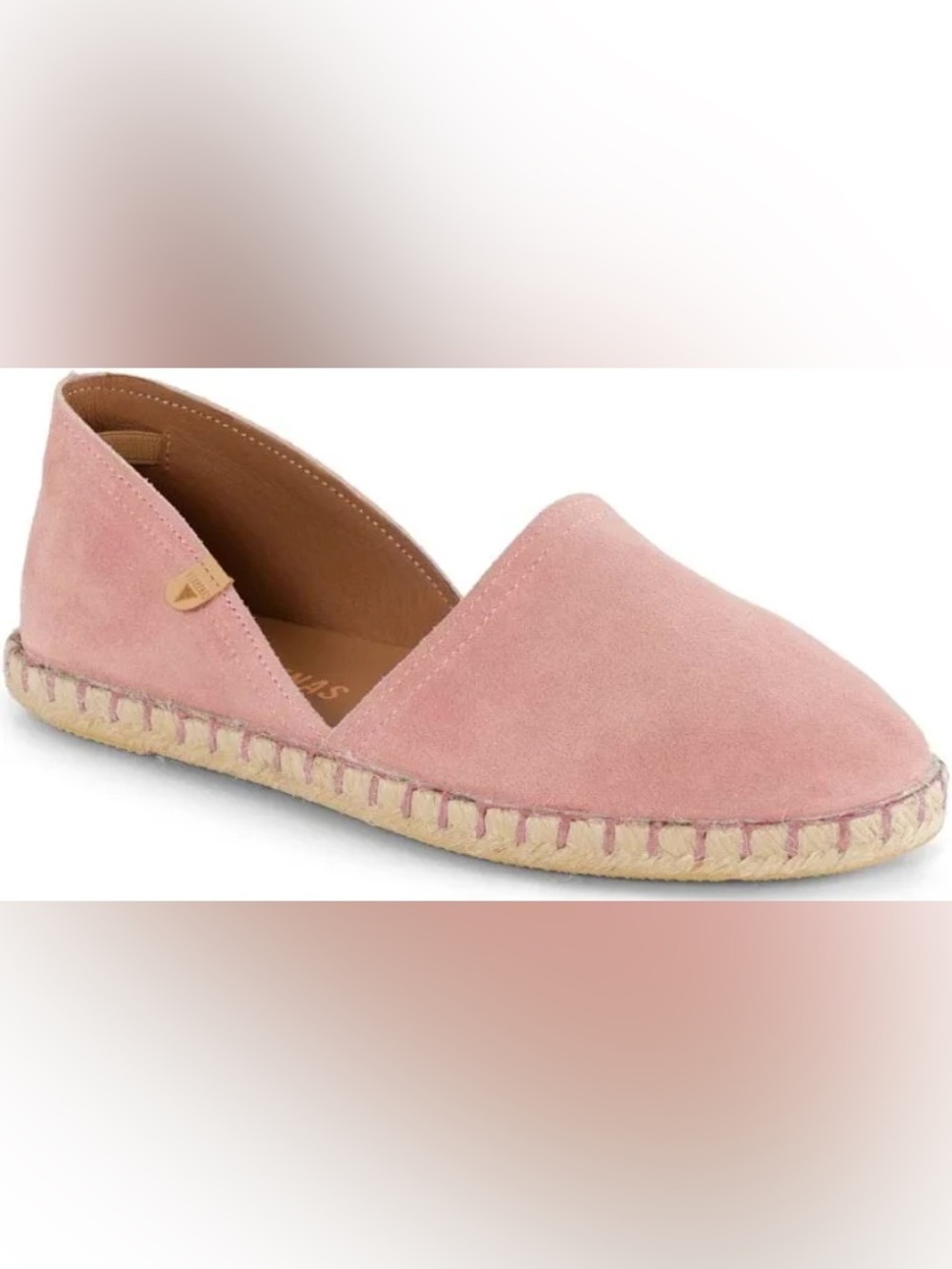 NWOT Verbenas Carmen Suede Espadrilles Antique Pink Made in Spain, Size 42 EU